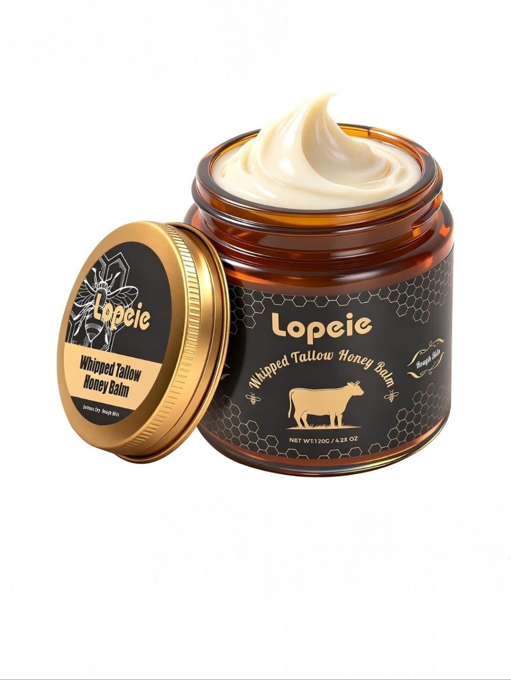 Cream Hydrating Face Moisturizer – Whipped Tallow Honey Balm (Cream)